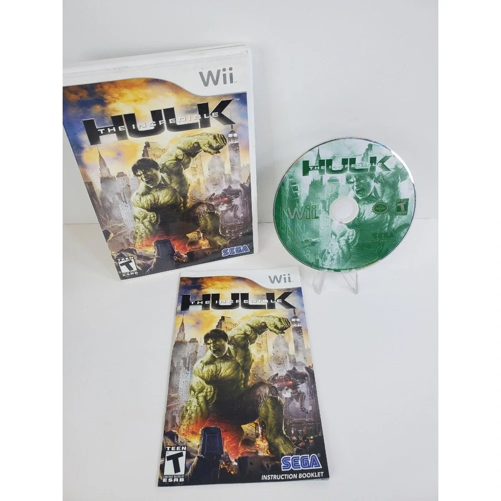 The Incredible Hulk Wii Nintendo 2008 Complete CIB Manual Working Tested Sega